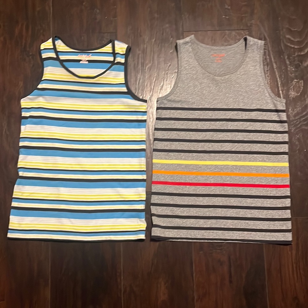 2 striped boys tank tops